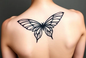 Dark fairy wings tattoo idea