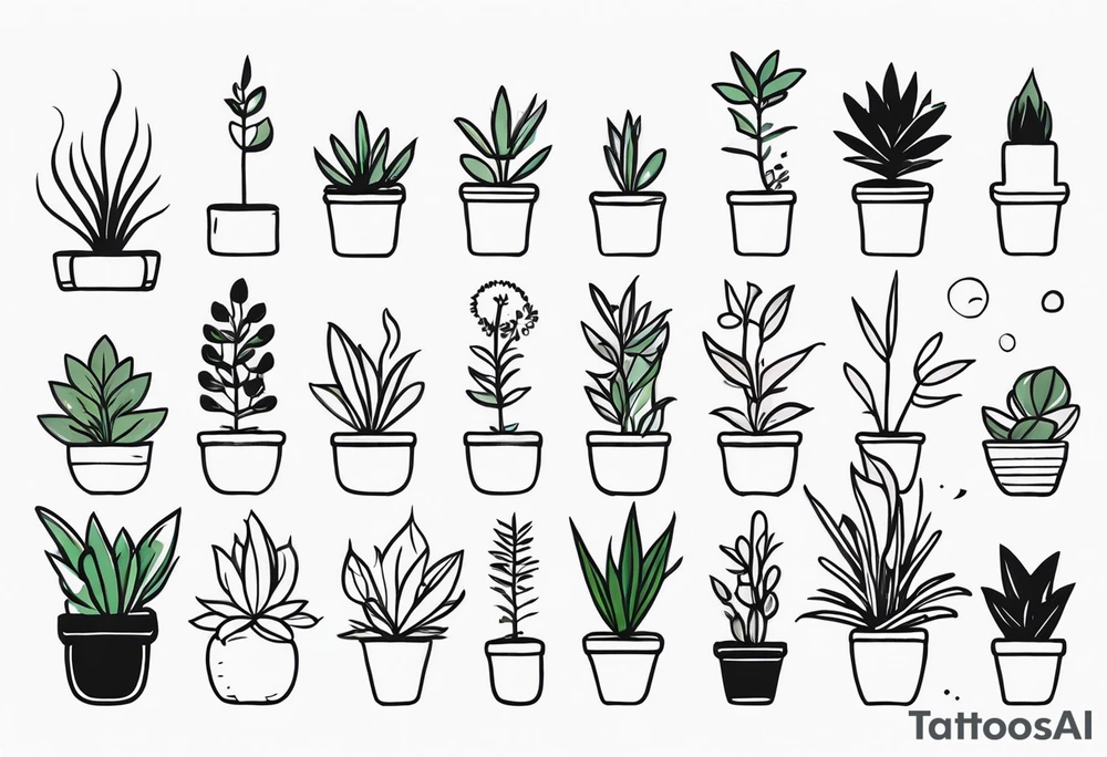 Plants tattoo idea