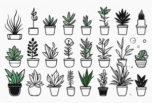 Plants tattoo idea