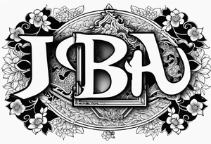 Las letras J B tattoo idea
