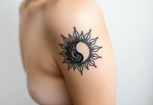 Sun and moon harmony tattoo tattoo idea