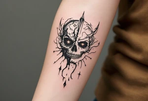 Tattoo that represents the evil and good of humanity tattoo idea