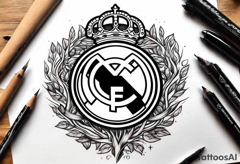 Real madrid logo into tree of life tattoo idea