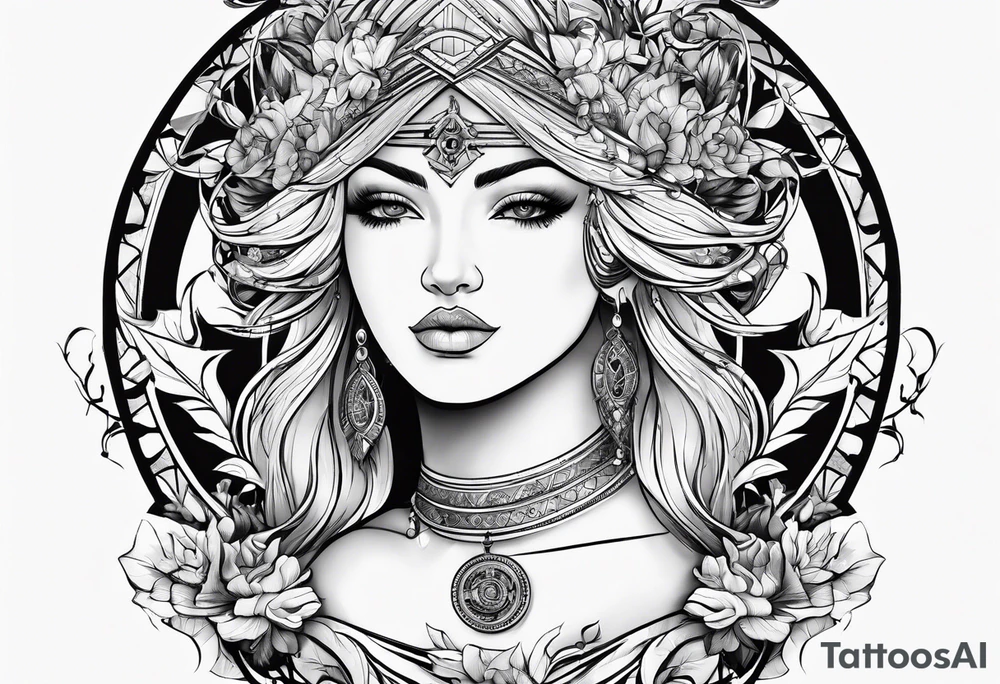 RR hidden in Virgo and Sagittarius zodiac signs combined tattoo idea