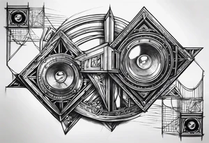 Truss, stage, lights, moving head tattoo idea