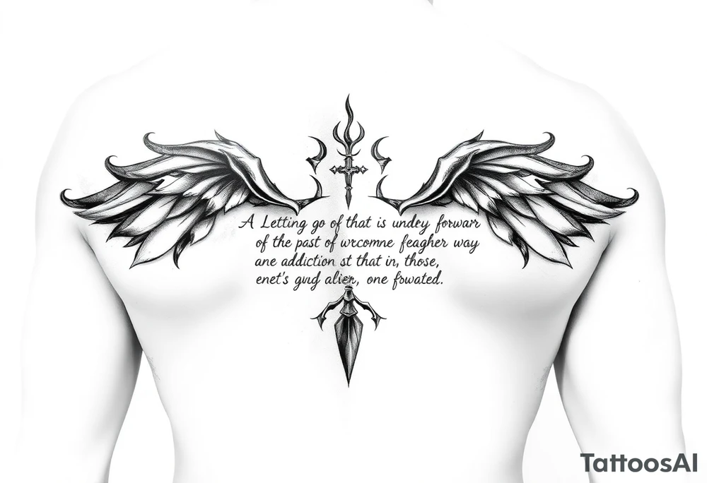 Letting go of the past, overcoming addiction, healing, moving forward tattoo idea