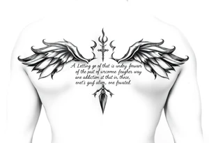 Letting go of the past, overcoming addiction, healing, moving forward tattoo idea