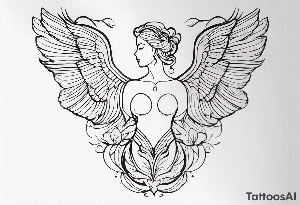 I want a fine line, feminine but very powerful tattoo. I want it to feel oriental and decorative. I want the image to portray a powerful story from the Bible. I want the tattoo to look peaceful and glowy. It has to tell a biblical story tattoo idea