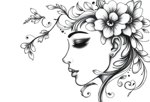a piece with playful elements that says kay lown tattoo idea