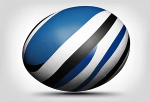 Rugby ball with Finland flag tattoo idea