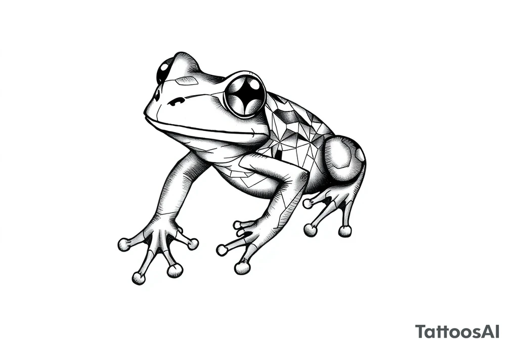 a psychedelic frog tattoo idea