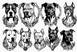 American Staffordshire terrier tattoo idea