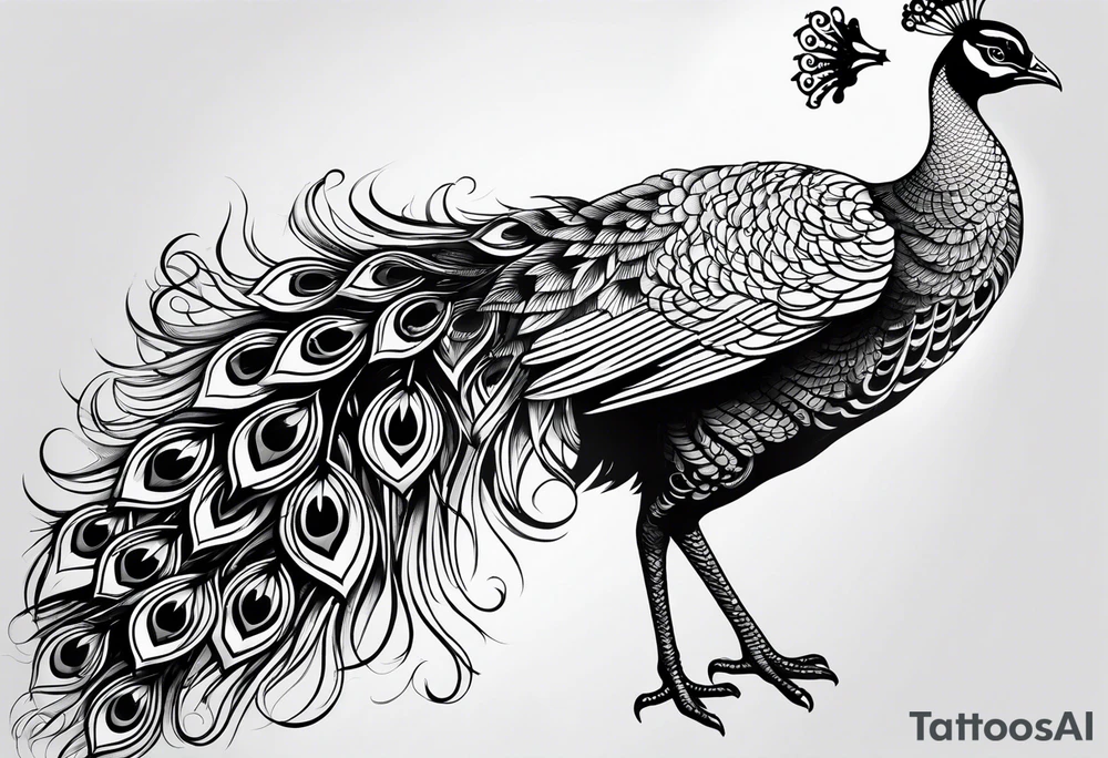 peacock tattoo idea