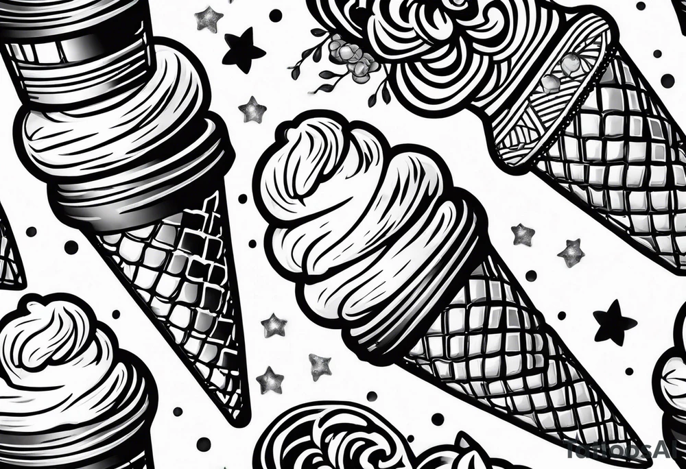 tiny ice cream cone tattoo tattoo idea