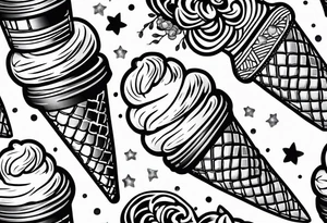 tiny ice cream cone tattoo tattoo idea