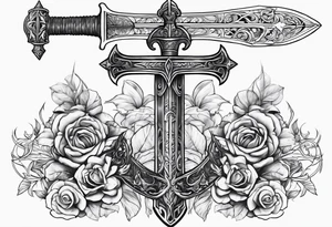 Sword and cross tattoo idea
