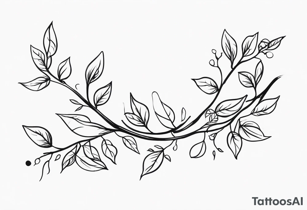 Branch and vines tattoo idea