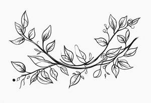 Branch and vines tattoo idea
