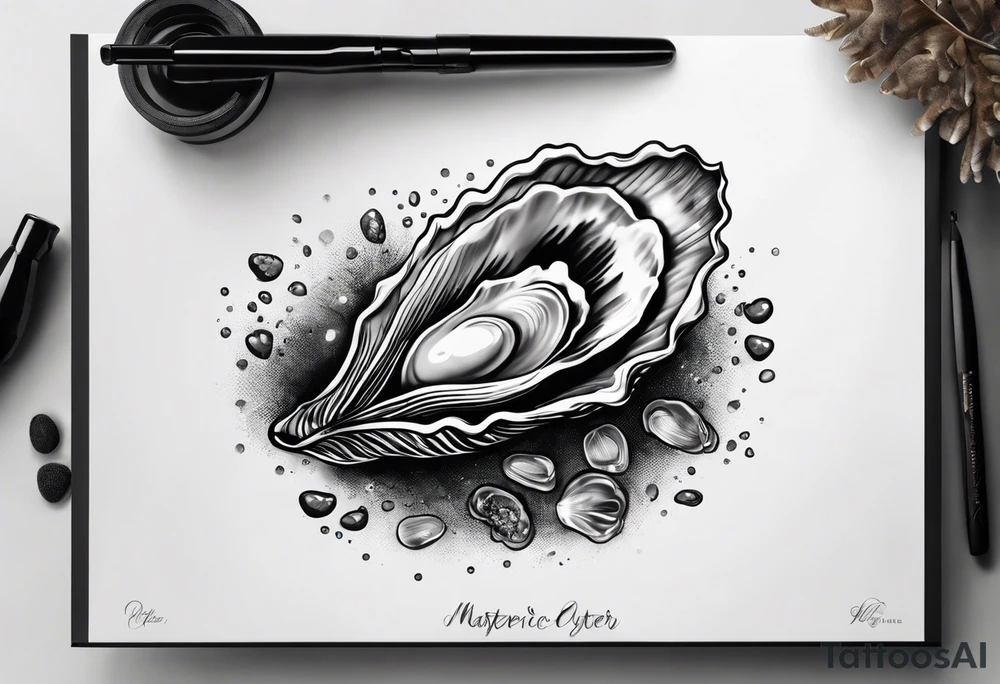 Pretty oyster tattoo idea