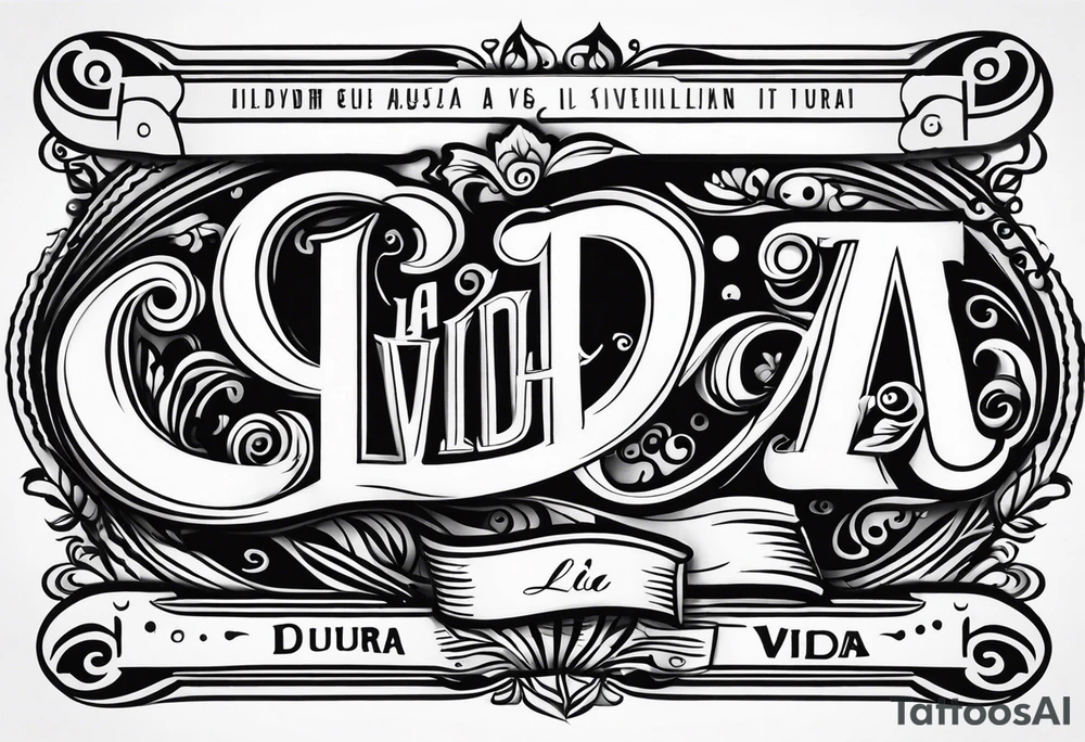 La Vida Es Dura tattoo idea