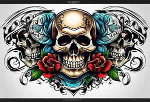 Skull Knee tattoo tattoo idea