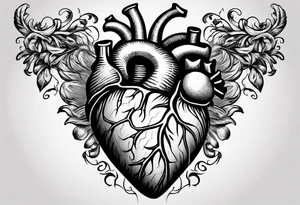 ribs exposing anatomically correct heart tattoo idea