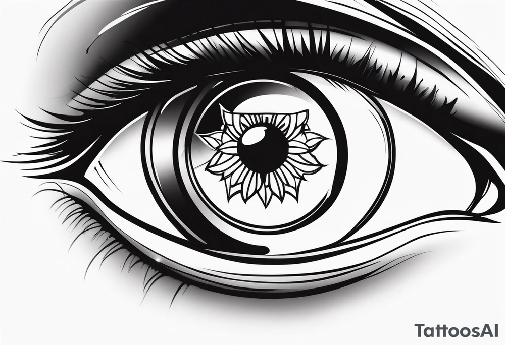 Artistic Eye tattoo idea