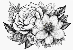 velocirapto con flores tattoo idea