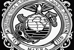 us marine corps tattoo idea