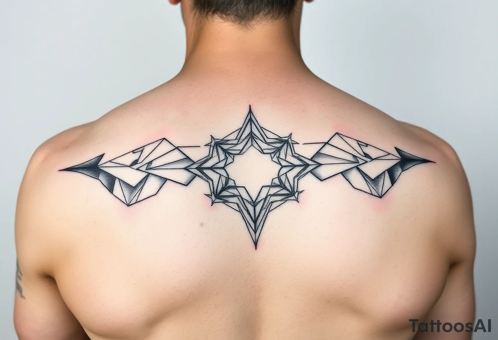 geometric sleeve tattoo idea