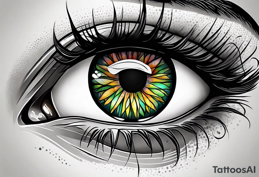 a crying eye tattoo idea