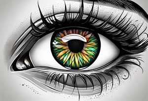 a crying eye tattoo idea