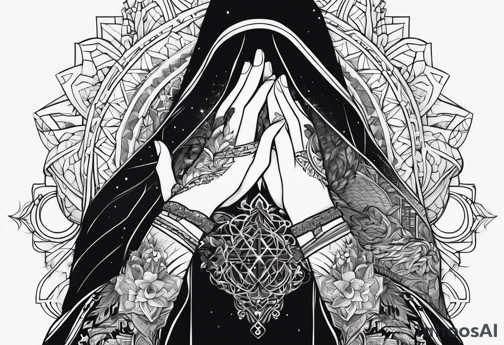 Hands divine breath of life tattoo idea