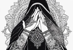 Hands divine breath of life tattoo idea