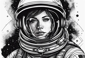 astronaut in space tattoo idea