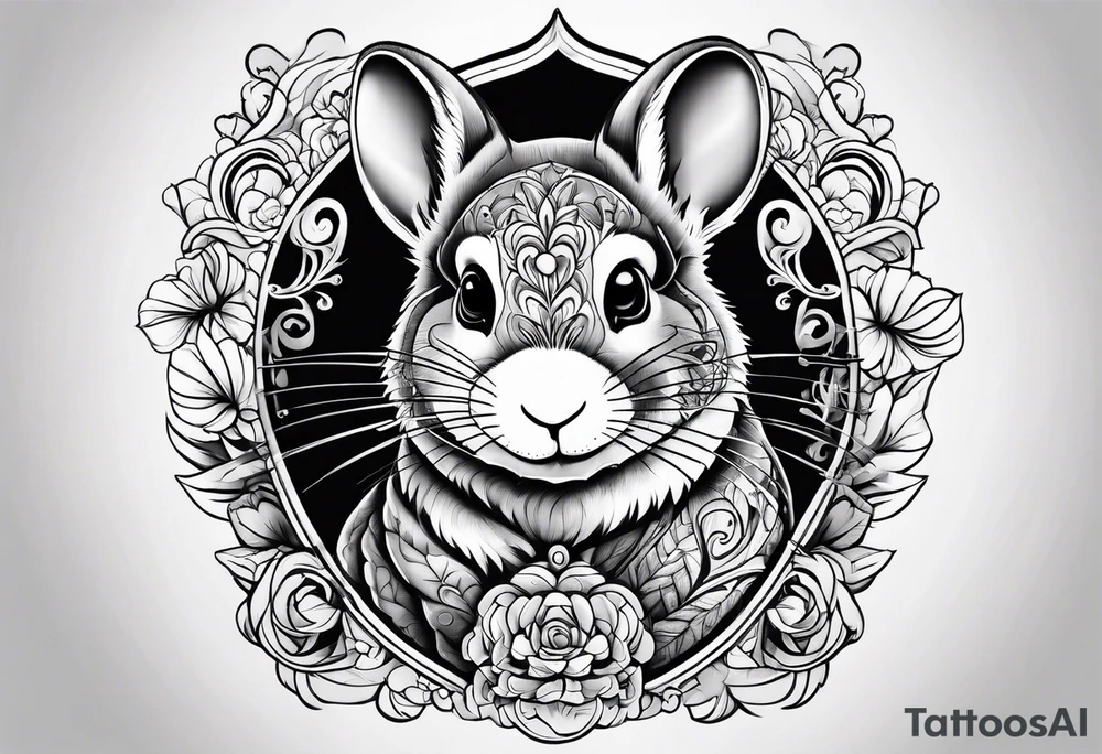 Chinchilla full body tattoo idea