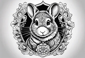 Chinchilla full body tattoo idea