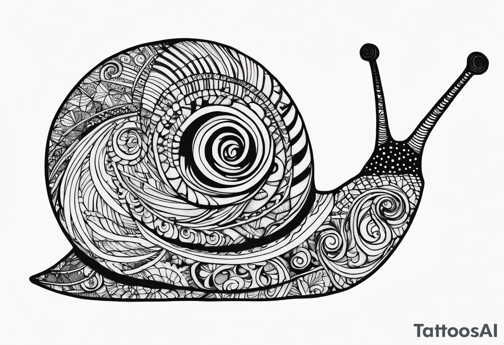 Whimsical Snail tattoo idea