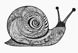 Whimsical Snail tattoo idea