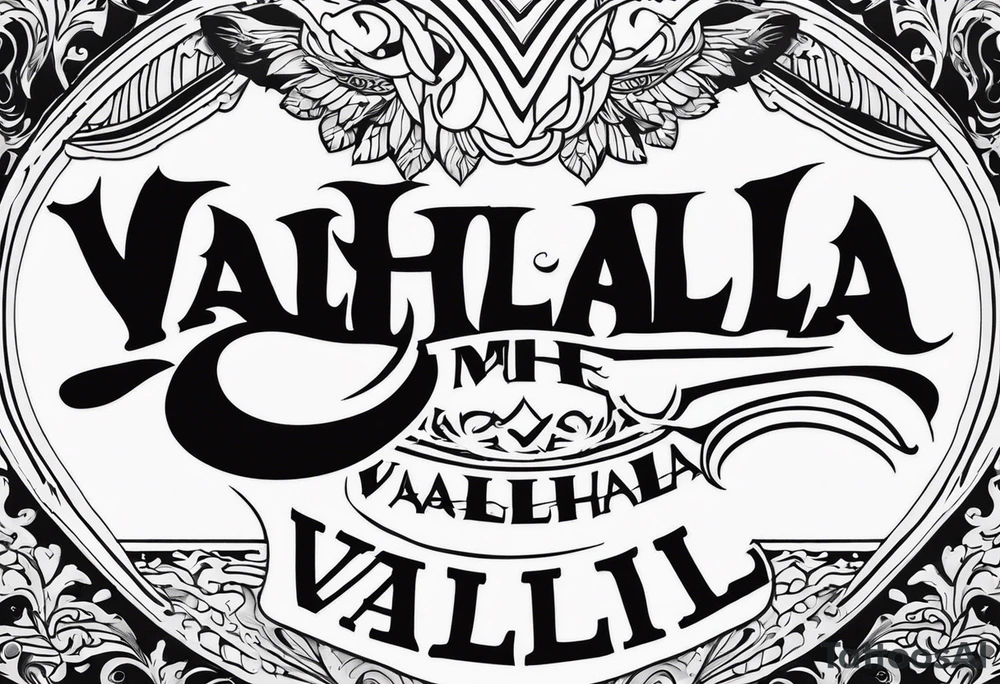 Valhalla round tattoo idea