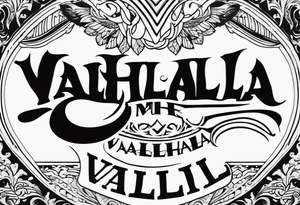 Valhalla round tattoo idea