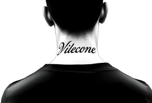 Name on the side of my neck behind the ear cover up tattoo idea tattoo idea