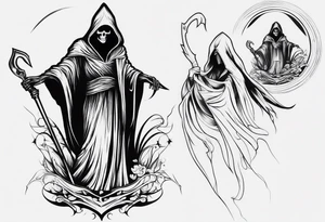 Sexy grim reaper tattoo idea
