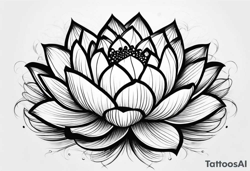 lotus flower with nothing surrounding it tattoo idea