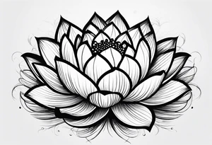 lotus flower with nothing surrounding it tattoo idea