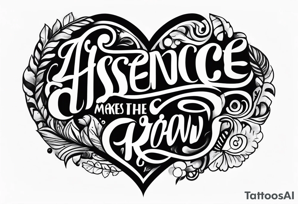 Absence makes the heart grow fonder tattoo idea