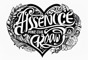 Absence makes the heart grow fonder tattoo idea