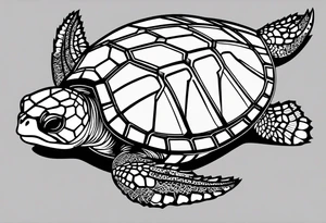 small tribal sea turtle
 tattoo tattoo idea