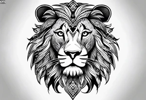 Add on to lion already in place tattoo idea