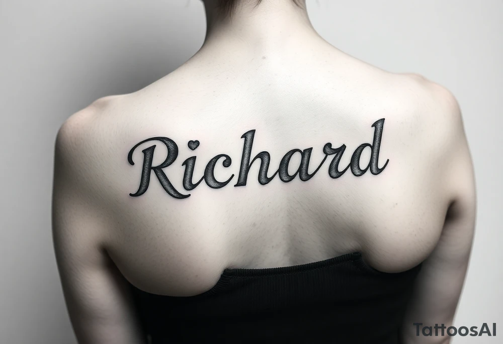 Easy Unique womans arm tattoo with the name Richard   in different styles and fonts tattoo idea